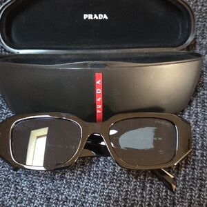 Prada Black Rectangular Sunglasses